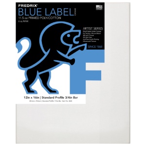 Fredrix BLUE LABEL Ultra Smooth Poly/Cotton Canvas 3/4" Studio 12"x16"