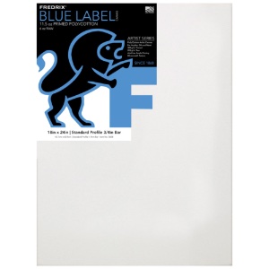 Fredrix BLUE LABEL Ultra Smooth Poly/Cotton Canvas 3/4" Studio 18"x24"