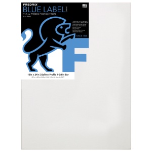 Fredrix BLUE LABEL Ultra Smooth Poly/Cotton Canvas 1 3/8" Gallery 18"x24"