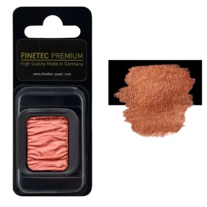 FINETEC Premium Pearlescent Watercolour Pan Outback Red