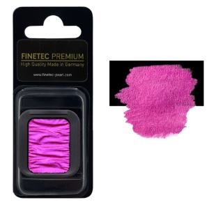 FINETEC Premium Pearlescent Watercolour Pan Phoenix Pink