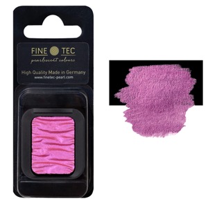 FINETEC Pearlescent Watercolour Pan Fuchsia