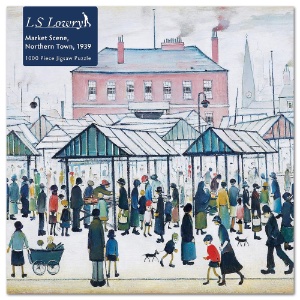 L.S. Lowry Jigsaw Puzzle 1000 Piece Market Scene, Northern Town