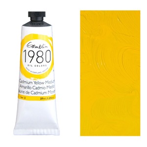 Gamblin 1980 Oil Colors 37ml Cadmium Yellow Medium