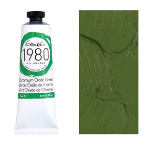 Gamblin 1980 Oil Colors 37ml Chromium Oxide Green