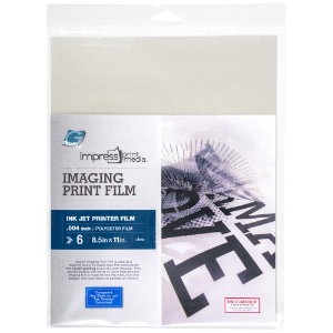Grafix Impress Print Media Imaging Inkjet Print Film 6 Pack 8.5"x11" Clear