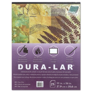 Grafix Dura-Lar Film Pad .003" Thick 25 Sheets 11"x14" Clear