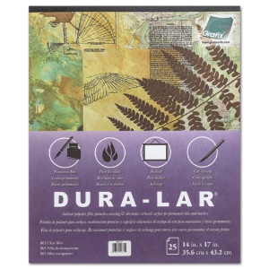 Grafix Dura-Lar Film Pad .003" Thick 25 Sheets 14"x17" Clear