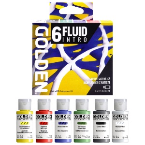 Golden Fluid Acrylics 6 x 1oz Set Fluid Intro