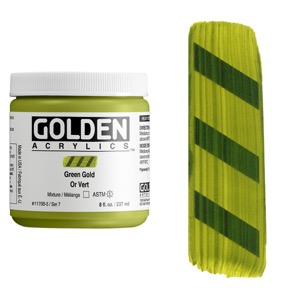 Golden Acrylics Heavy Body 8oz Green Gold