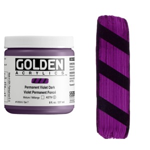 Golden Acrylics Heavy Body 8oz Permanent Violet Dark