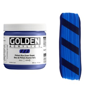 Golden Acrylics Heavy Body 16oz Phthalo Blue (Green Shade)