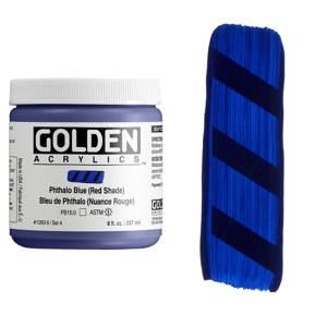 Golden Acrylics Heavy Body 8oz Phthalo Blue (Red Shade)