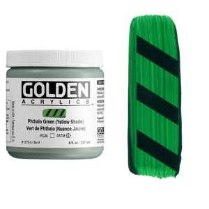 Golden Acrylics Heavy Body 8oz Phthalo Green (Yellow Shade)