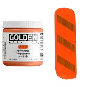 Golden Acrylics Heavy Body 8oz Pyrrole Orange