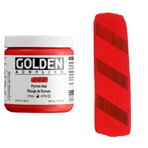 Golden Acrylics Heavy Body 8oz Pyrrole Red