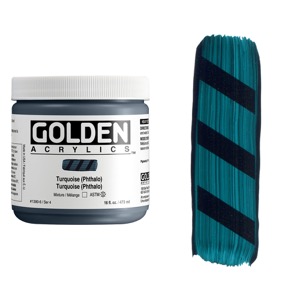 Golden Acrylics Heavy Body 16oz Turquoise (Phthalo)