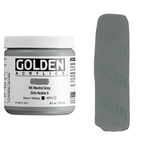 Golden Acrylics Heavy Body 8oz Neutral Gray N5