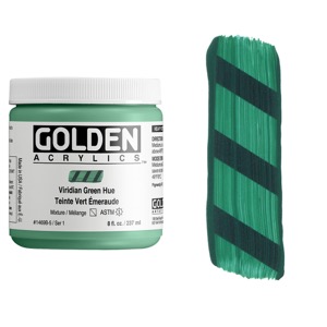 Golden Acrylics Heavy Body 8oz Viridian Green Hue