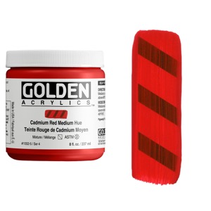 Golden Acrylics Heavy Body 8oz Cadmium Red Medium Hue
