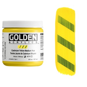 Golden Acrylics Heavy Body 8oz Cadmium Yellow Medium Hue