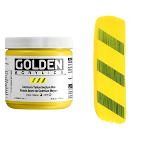 Golden Acrylics Heavy Body 16oz Cadmium Yellow Medium Hue