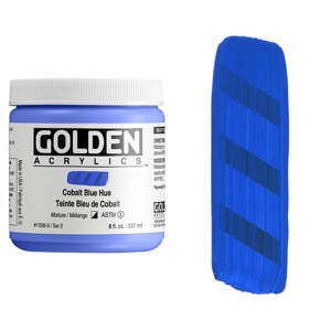 Golden Acrylics Heavy Body 8oz Cobalt Blue Hue