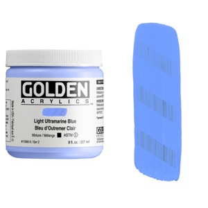 Golden Acrylics Heavy Body 8oz Light Ultramarine Blue