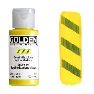 Golden Fluid Acrylics 1oz Benzimidazolone Yellow Medium
