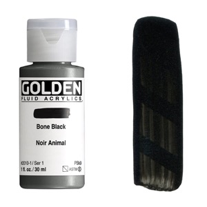 Golden Fluid Acrylics 1oz Bone Black