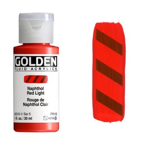 Golden Fluid Acrylics 1oz Naphthol Red Light