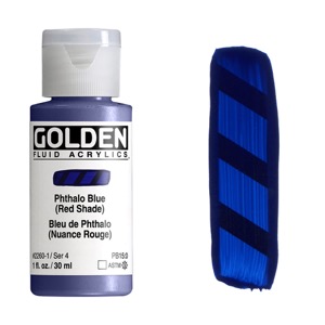 Golden Fluid Acrylics 1oz Phthalo Blue (Red Shade)