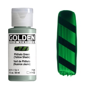 Golden Fluid Acrylics 1oz Phthalo Green (Yellow Shade)