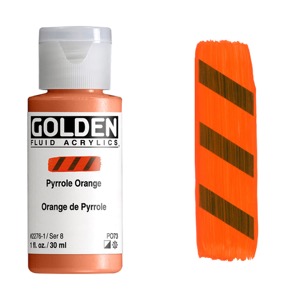 Golden Fluid Acrylics 1oz Pyrrole Orange