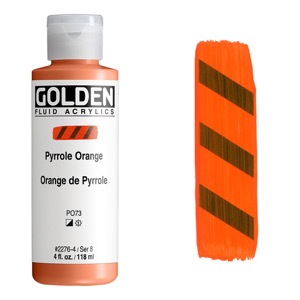 Golden Fluid Acrylics 4oz Pyrrole Orange