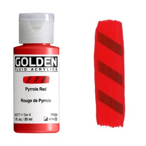 Golden Fluid Acrylics 1oz Pyrrole Red