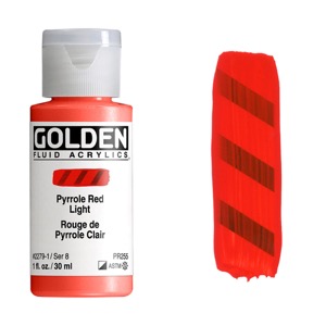 Golden Fluid Acrylics 1oz Pyrrole Red Light