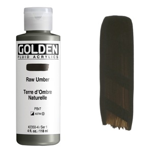 Golden Fluid Acrylics 4oz Raw Umber