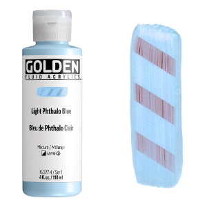 Golden Fluid Acrylics 4oz Light Phthalo Blue