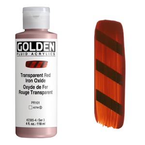Golden Fluid Acrylics 4oz Transparent Red Iron Oxide