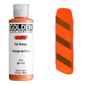 Golden Fluid Acrylics 4oz Vat Orange