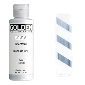 Golden Fluid Acrylics 4oz Zinc White