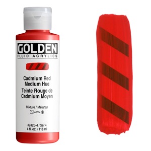 Golden Fluid Acrylics 4oz Cadmium Red Medium Hue