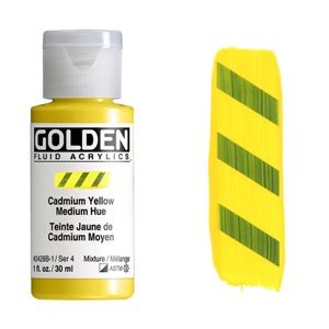 Golden Fluid Acrylics 1oz Cadmium Yellow Medium Hue