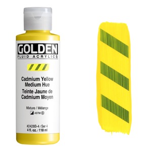 Golden Fluid Acrylics 4oz Cadmium Yellow Medium Hue