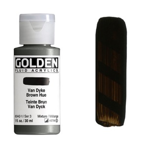 Golden Fluid Acrylics 1oz VanDyke Brown Hue