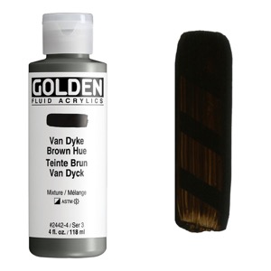 Golden Fluid Acrylics 4oz VanDyke Brown Hue