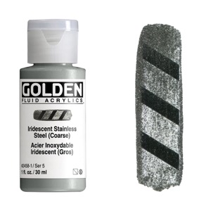 Golden Fluid Acrylics 1oz Iridescent Stainless Steel (Coarse)