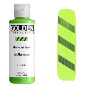 Golden Fluid Acrylics 4oz Fluorescent Green