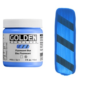 Golden Acrylics Heavy Body 4oz Fluorescent Blue